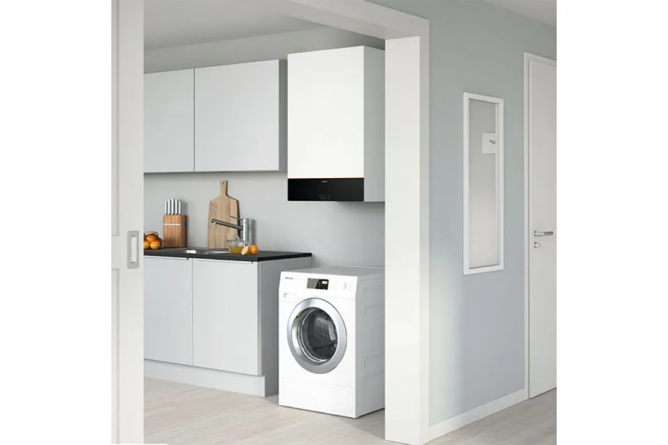 Газов котел Viessmann Vitodens 111-W B1LF19 + димоотвод, 17/27 kW, водосъдържател 46л, двуконтурен, за самостоятелен комин