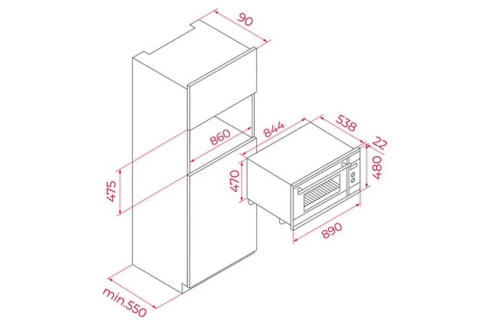 Фурна за вграждане Teka HLF 9400, 77 л, Клас А