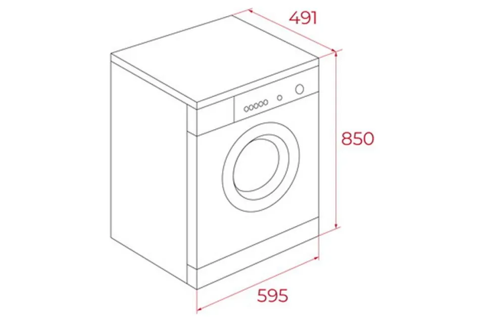 Пералня Teka WMK 40840 WH, 1400 обр/мин, 8 кг