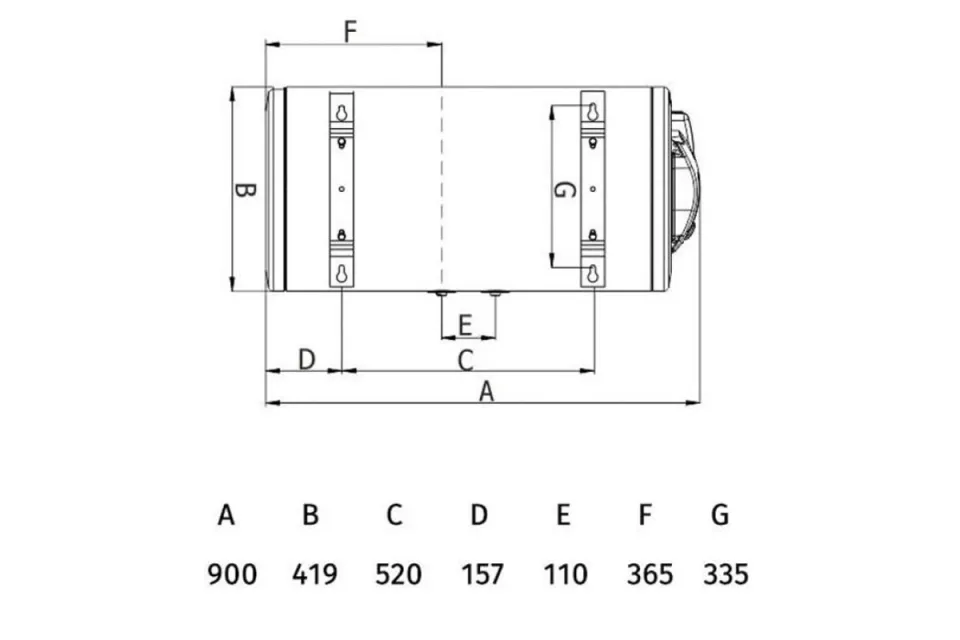 Хоризонтален бойлер Tedan Standard BT 80 Inox ХД - неръждаем