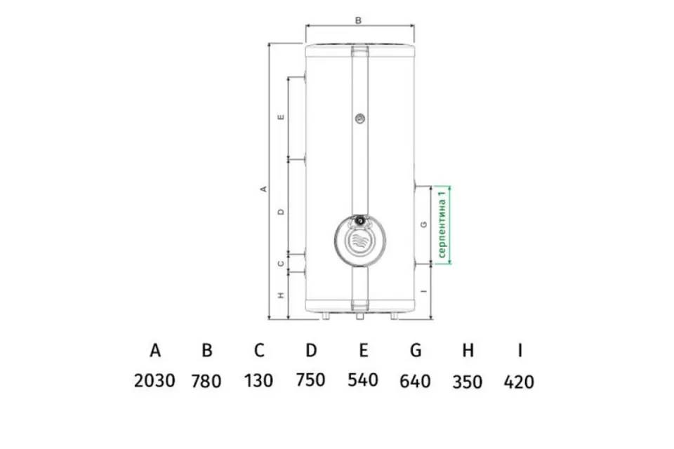 Стоящ бойлер Tedan Combi Pro Inox BT 500л, 6kW - неръждаем със серпентина