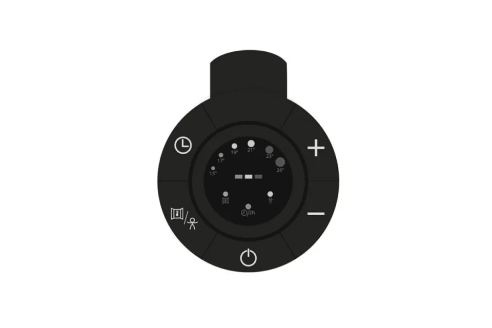 Електрическа лира за баня Crystal E-PEARL matt black 300W
