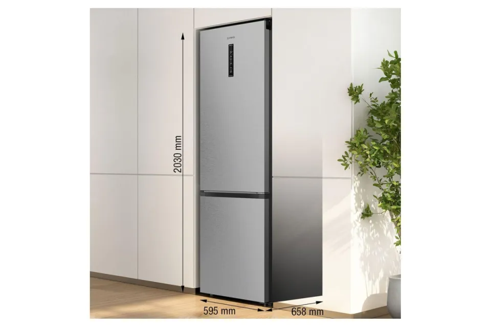 Комбиниран хладилник с фризер Gorenje NRB620E61X4WFE Total NoFrost, 203 см