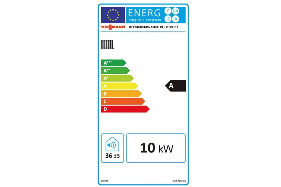 Газов котел Viessmann Vitodens 100-W B1HF11 + димоотвод, 10 kW, едноконтурен, за самостоятелен комин