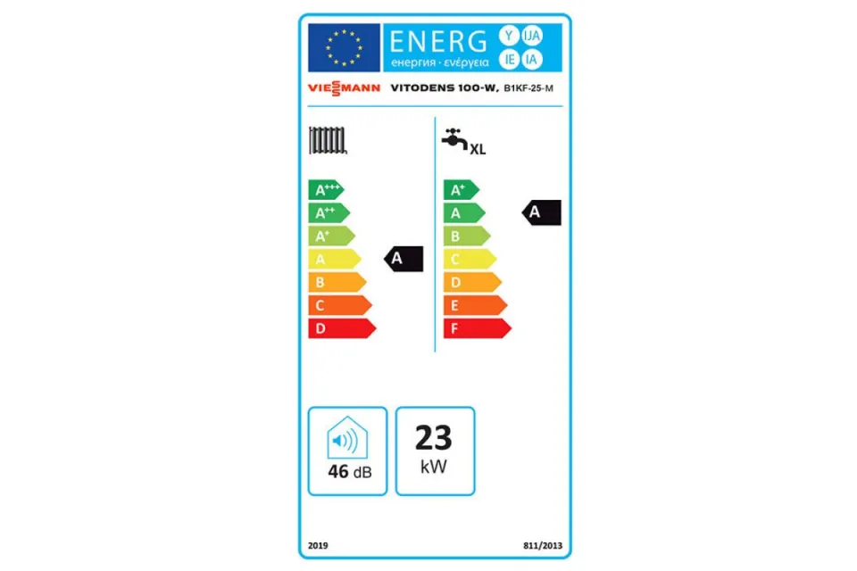 Газов котел Viessmann Vitodens 100-W B1KG25-M, 23/32 kW, двуконтурен, за общ комин