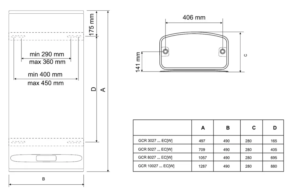 Мултипозиционен бойлер TESY BelliSlimo GCR 5027 22 E31 EC