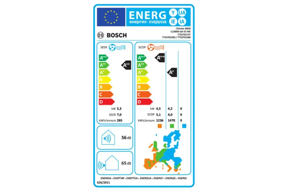 Инверторен климатик Bosch CL3000iU W 53 E/CL3000i 53 E Climate 3000i, 18000 BTU, Клас A++