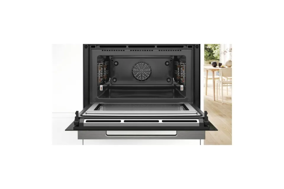 Фурна за вграждане с микровълни Bosch CMG778NB1 Серия 8, Пиролиза, 45 л