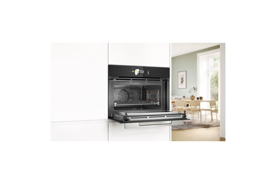 Фурна за вграждане с микровълни Bosch CMG778NB1 Серия 8, Пиролиза, 45 л