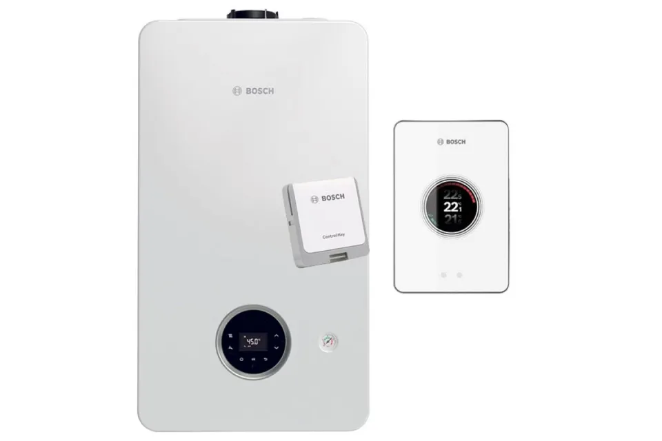 Газов котел Bosch Condens GC2300i W 24/30 C 23, димоотвод, WiFi CT200 + RF key (безжично свързване), 24/29 kW, двуконтурен
