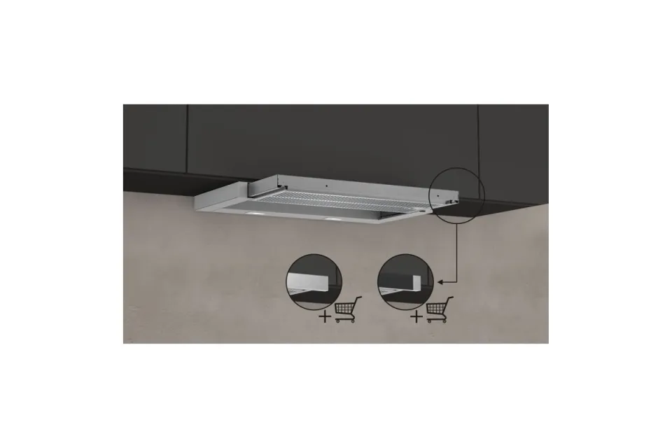 Телескопичен аспиратор за вграждане Neff D46ED52X1 Серия N50, 399 m³/h