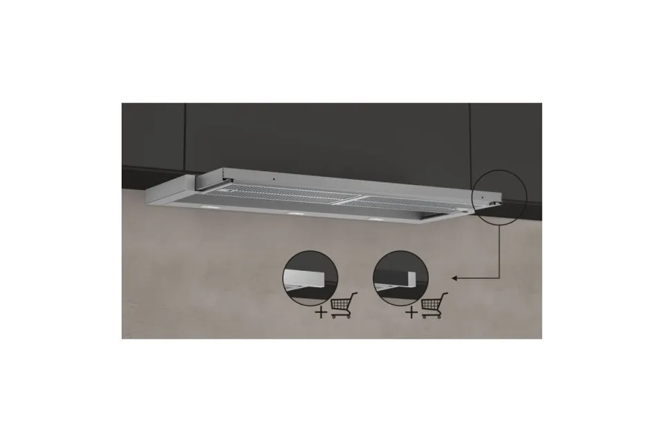 Телескопичен аспиратор за вграждане Neff D49ED52X1 Серия N50, 397 m³/h