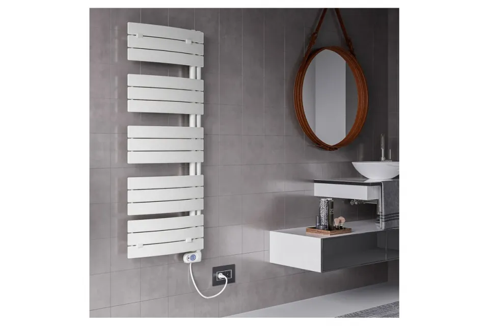 Електрическа лира за баня Crystal E-JASPER white 600W