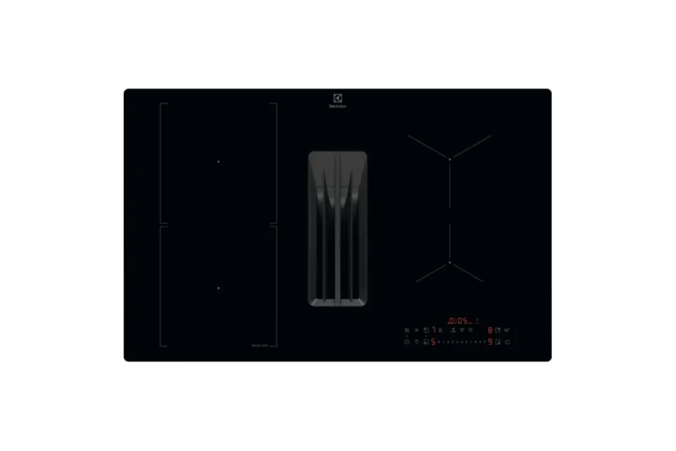 Индукционен плот с вградена вентилация Electrolux ECC83410CK Серия 600 Bridge, 80 см