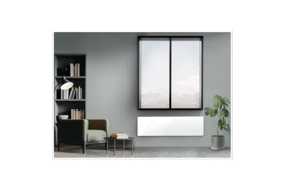 Конвектор TESY Fineco CN 06 140 EA CLOUD AS W GL с функция AirSafe, 1400W, Електронен термостат