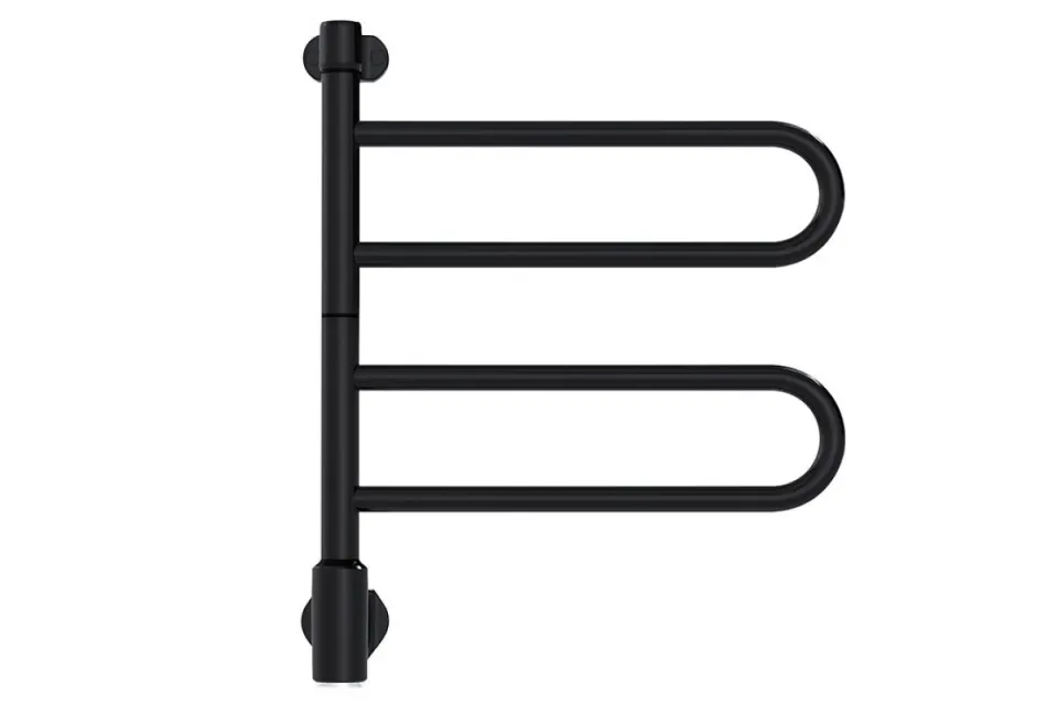 Електрическа лира за кърпи Pax Flex U 2/450, 28W с таймер Momento II - черна