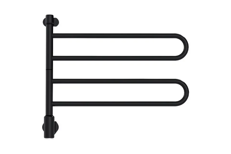 Електрическа лира за кърпи Pax Flex U 2/650, 43W с таймер Momento II - черна