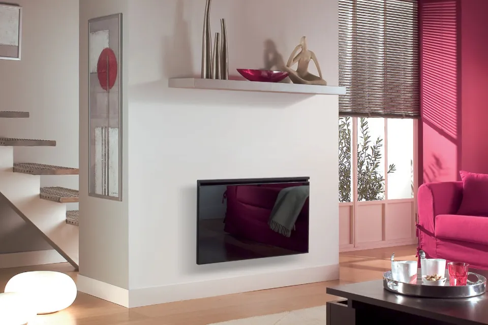 Стъклен лъчист конвектор Airelec Glassance Smart Ecocontrol 2000W, Електронен термостат