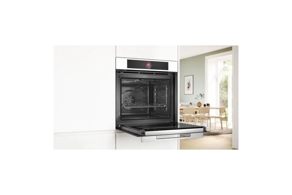 Фурна за вграждане Bosch HBG7741W1 Серия 8, Пиролиза, 71 л, Клас А+