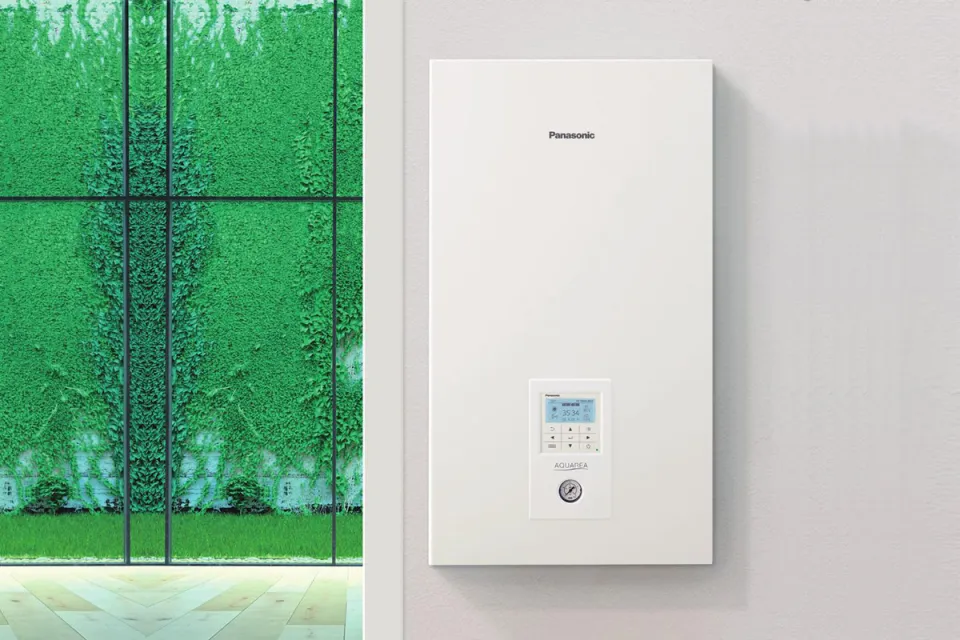 Термопомпа Panasonic Aquarea WH-SDC12H6E5/WH-UD12HE5, 12 kW, отопление, охлаждане и БГВ