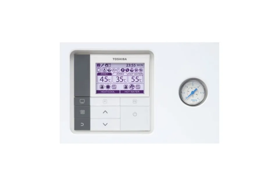 Термопомпа Toshiba Estia Compact HWT-1401XWHT9W-E/HWT-1401H8W-E, 14 kW, отопление, охлаждане и БГВ