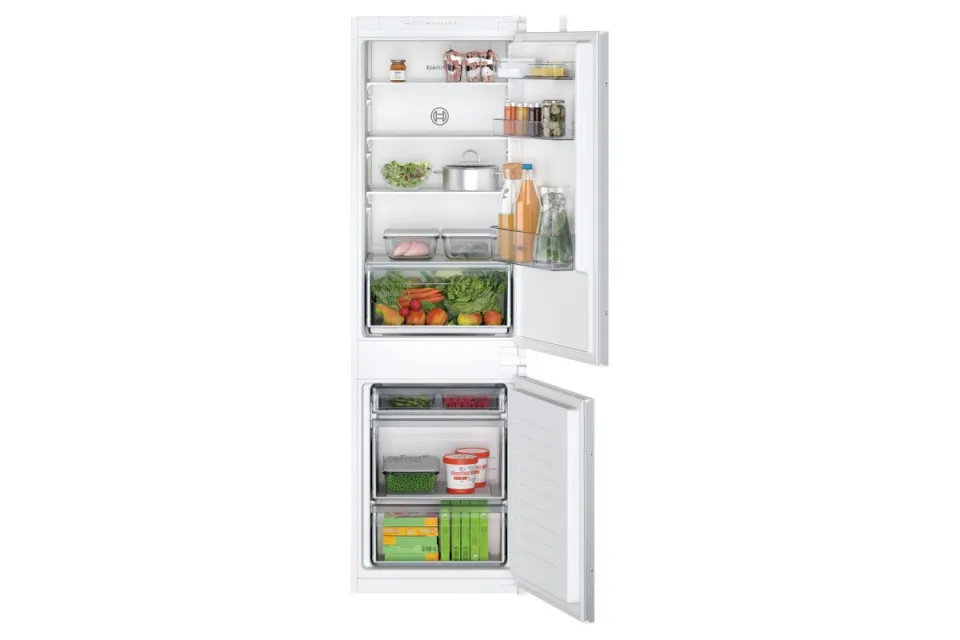 Комбиниран хладилник с фризер за вграждане Bosch KIV86NSE0 Low Frost, Серия 2, 177 см