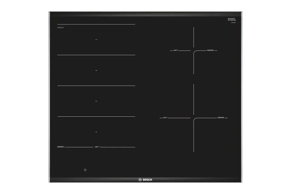 Индукционен плот за вграждане Bosch PXE675DC1E FlexInduction Серия 8, 60 см