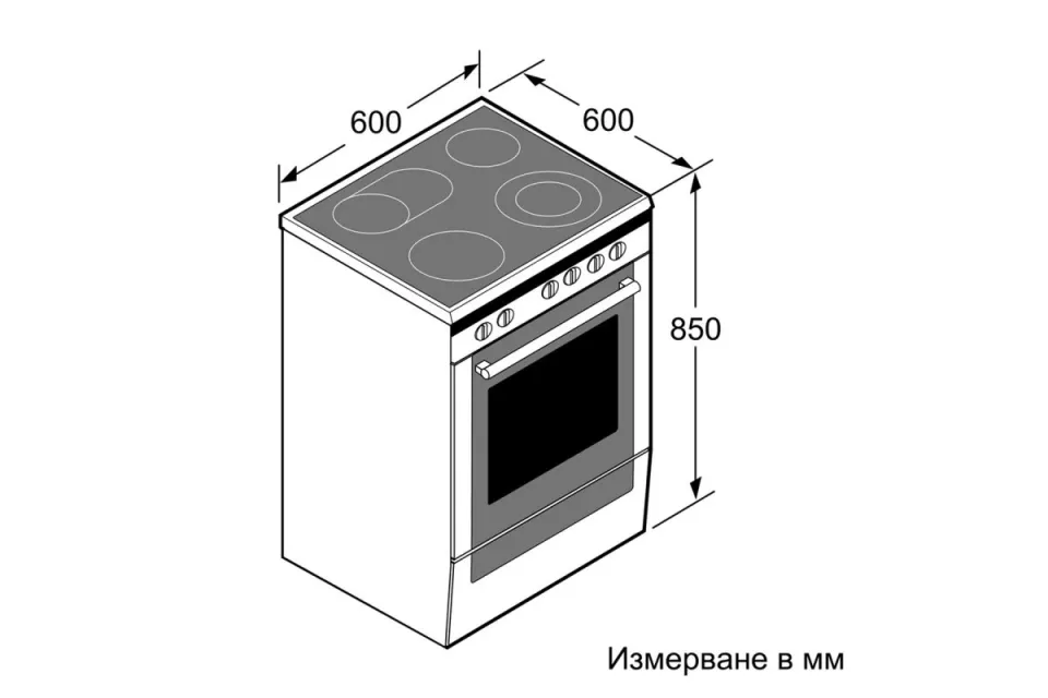 Електрическа готварска печка Bosch HKA090150 Серия 2, 60 см