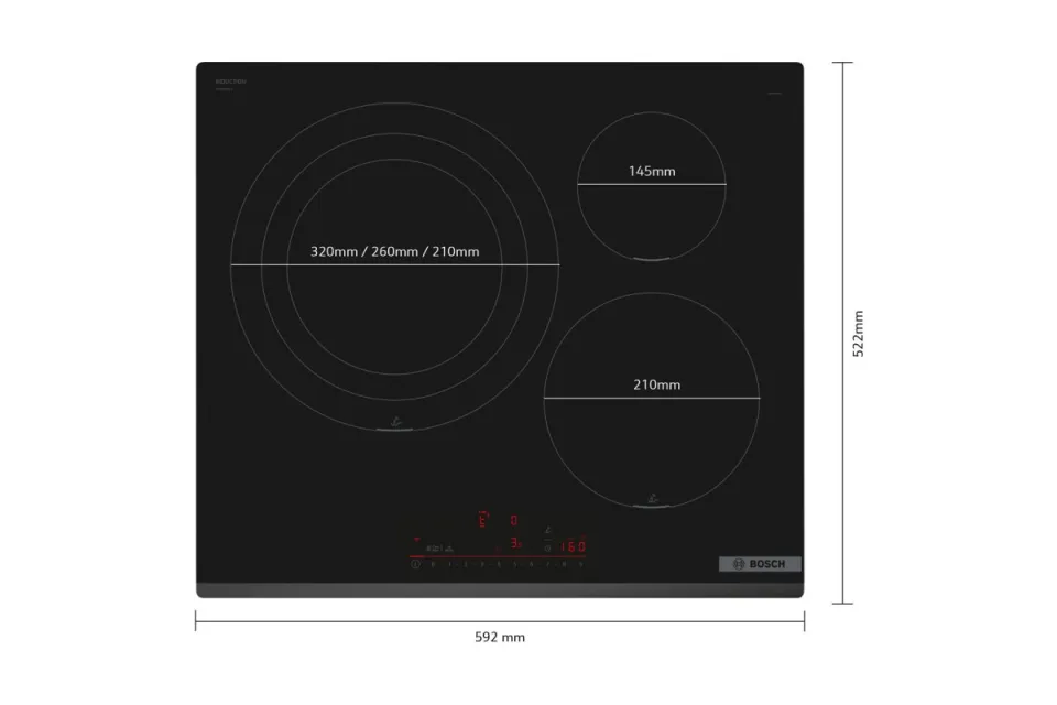 Индукционен плот за вграждане Bosch PID631HC1E Серия 6, 60 см