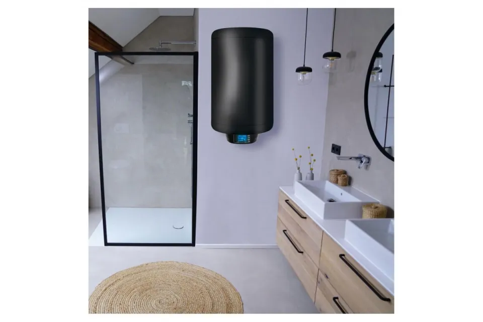 Вертикален бойлер Tedan Sirius inox WiFi 80 Black 2kW - неръждаем