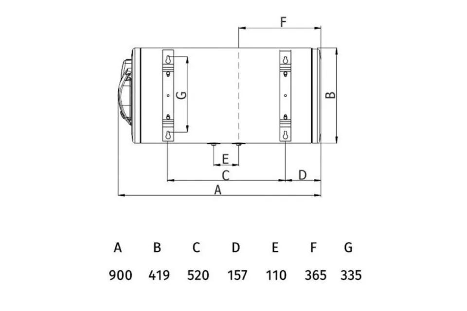 Хоризонтален бойлер Tedan Standard BT 80 Inox ХЛ - неръждаем