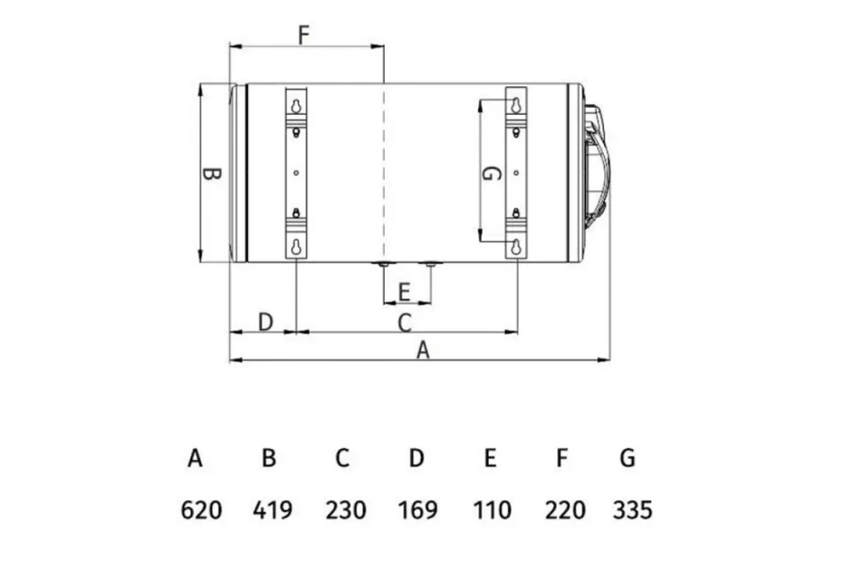 Хоризонтален бойлер Tedan Standard BT 50 inox ХД - неръждаем