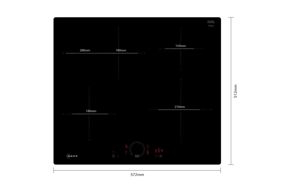 Индукционен плот за вграждане Neff T56PHF1C0 Серия N70 Flush mount, 60 см