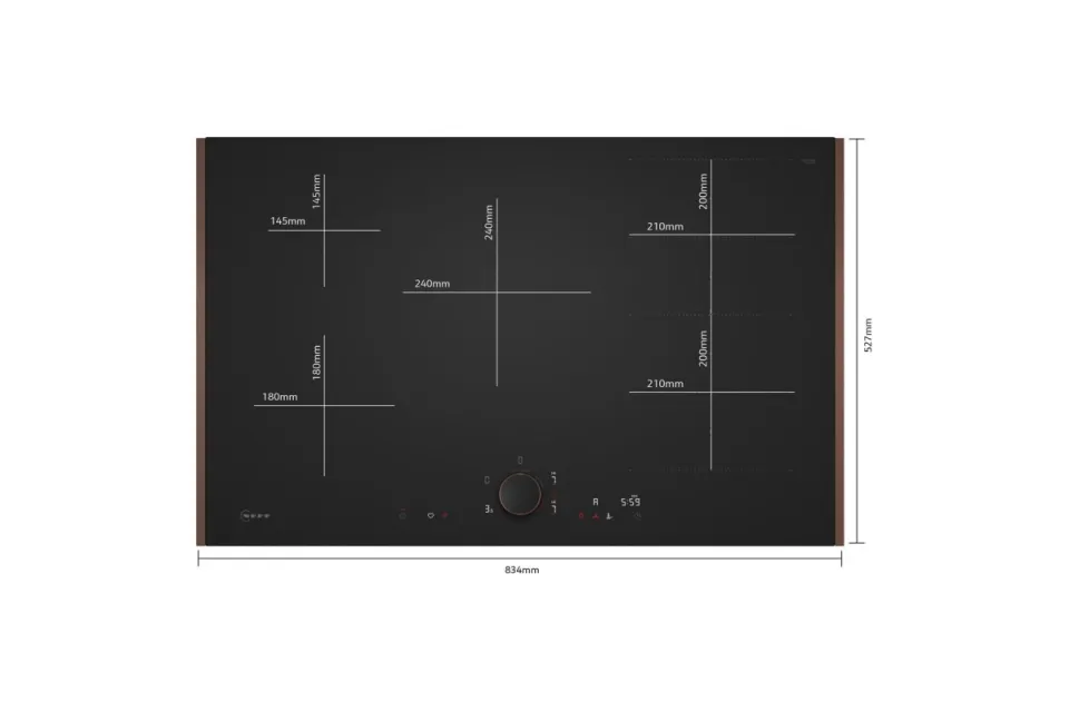 Индукционен плот за вграждане Neff T68YYV4B0 Серия N90 Flex Design, 80 см