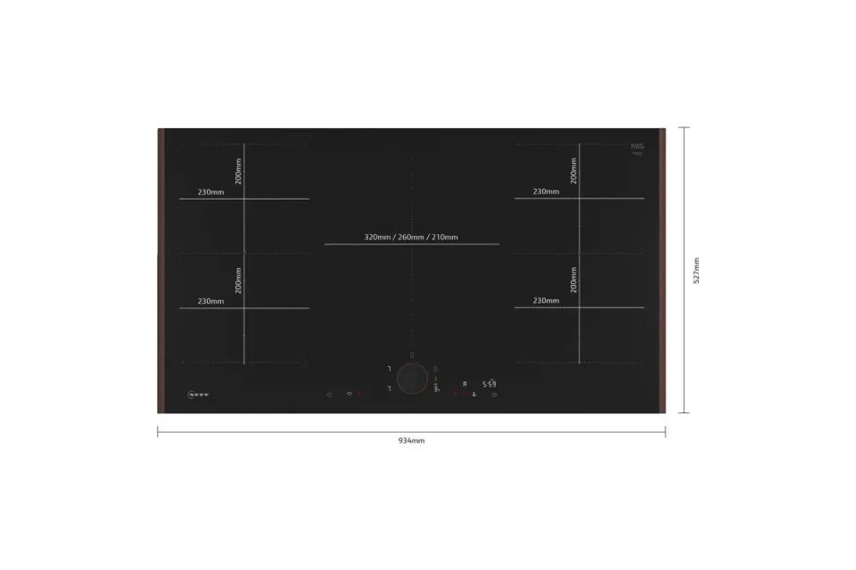 Индукционен плот за вграждане Neff T69YYV4C0 Серия N90 Flex Design, 90 см