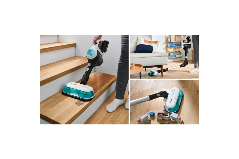 Акумулаторна прахосмукачка и моп 2в1 Bosch BCS71HYG2 Unlimited 7 ProHygienic Aqua