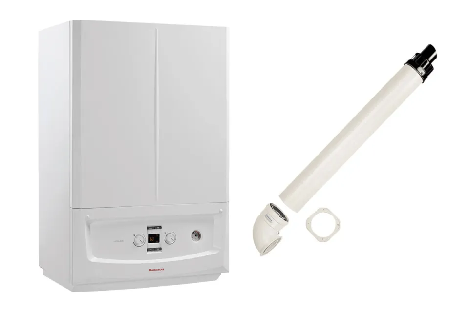Газов котел Immergas Victrix Zeus 32 с водосъдържател 45l + димоотвод, 28/32 kW, двуконтурен