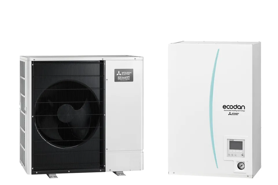 Термопомпа Mitsubishi Electric ERSC-VM2D/PUHZ-SHW80VAA ZUBADAN, 8 kW, отопление, охлаждане и БГВ